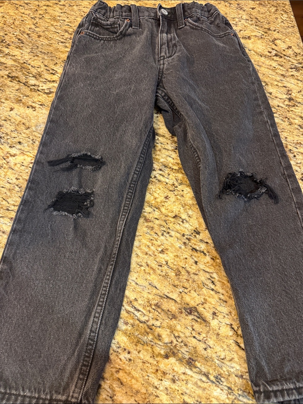 Distressed Black Jeans